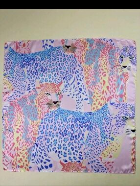 Leopard Cheetah Animal Print Beautiful Scarf/ Purse Scarf NEW